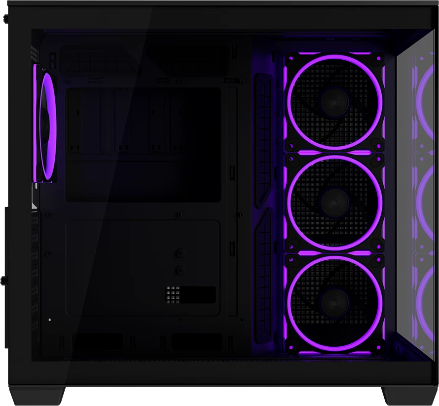 Kasë ASUS A32 PLUS ARGB TG ATX, midi tower, xham i kalitur, 4x 120mm ARGB fanë, mbështet radiator 360mm, GPU deri 420mm, e zezë