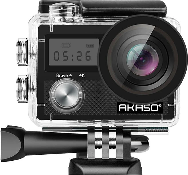 Kamerë sportive Akaso Brave 4, 4K, kënd 170°, 20MP, e zezë, set me aksesorë