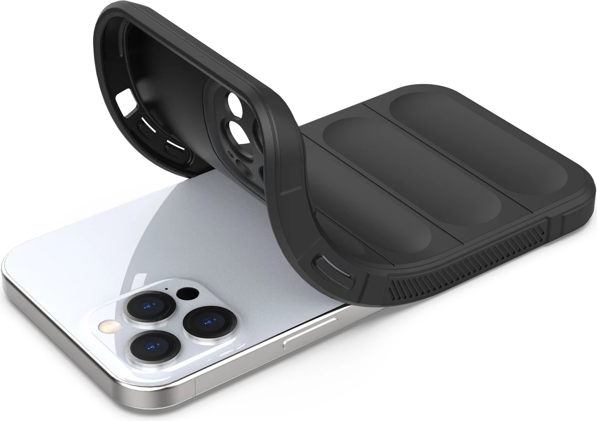 Mbështjellës Hurtel Magic Shield Case për iPhone 12 Pro Max, fleksibil, i blinduar, Kaltër e errët