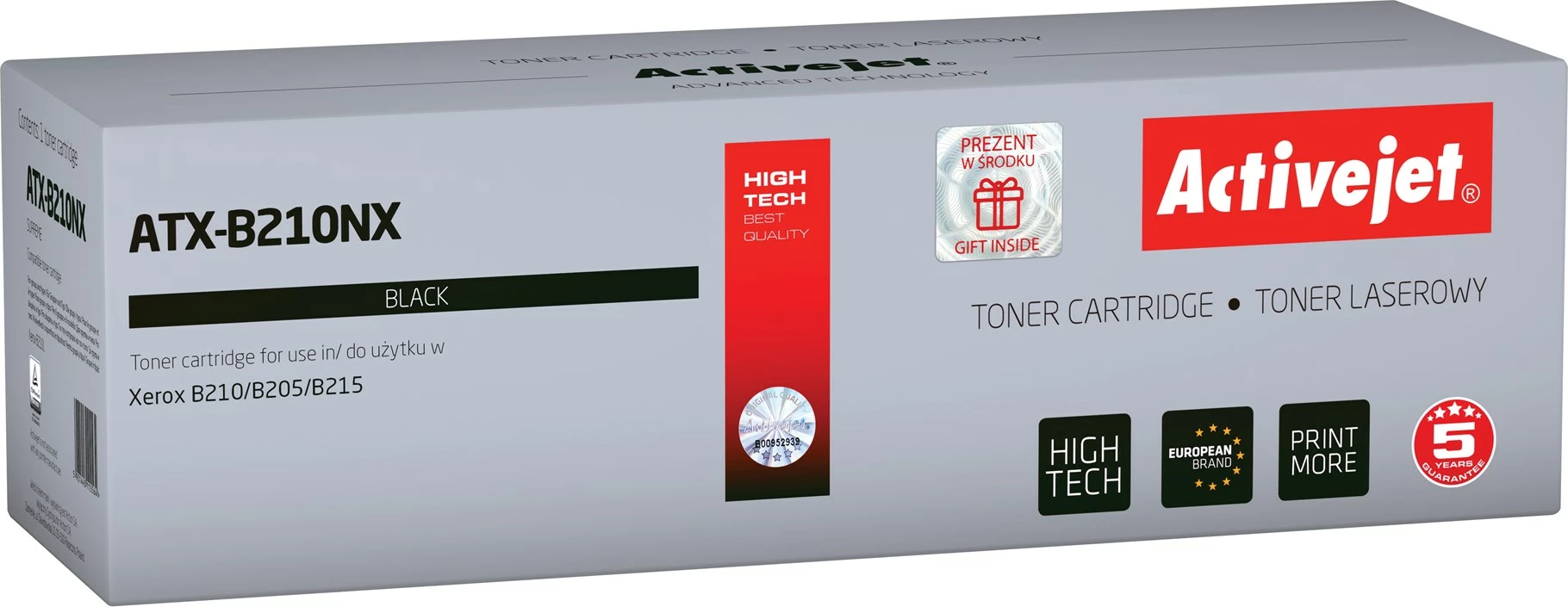 Toner zëvendësues Activejet ATX-B210NX për printer Xerox, i zi
