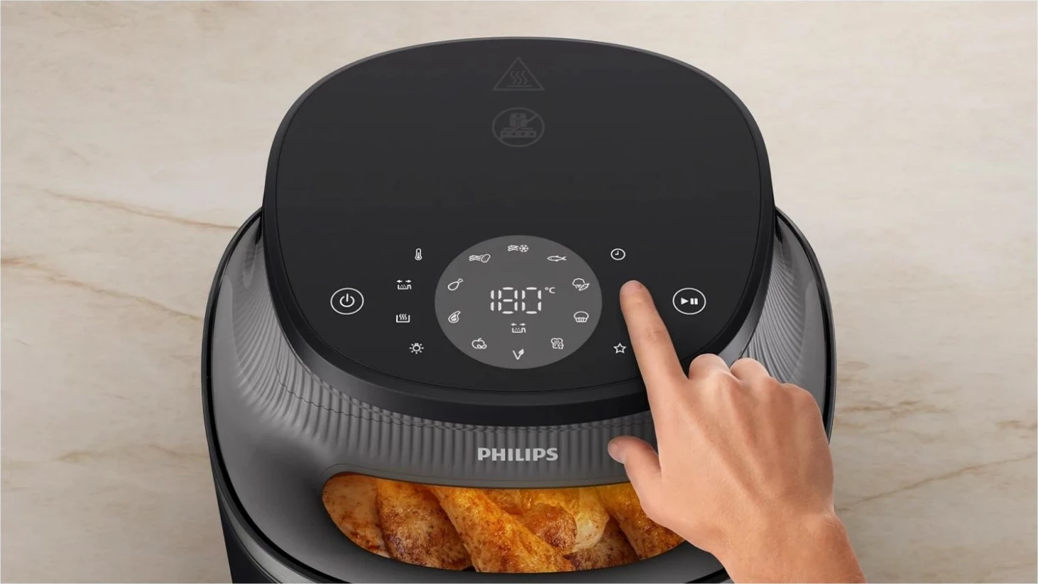 Fryer pa yndyrë Philips Ovi XL 3000 NA341/00, 7.2L, Wi-Fi, zi-e-argjendtë