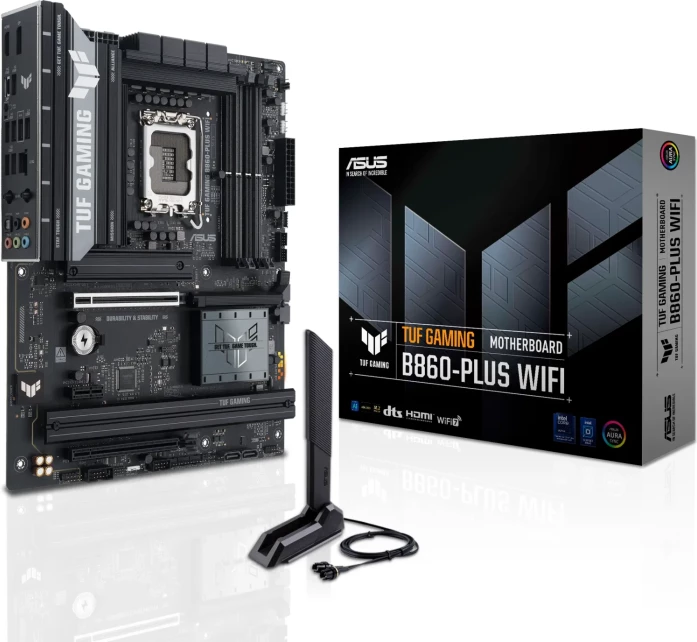 Pllakë amë ASUS TUF Gaming B860-Plus WiFi, LGA1851, ATX, DDR5, Wi‑Fi 7, 2.5GbE, USB4, e zezë