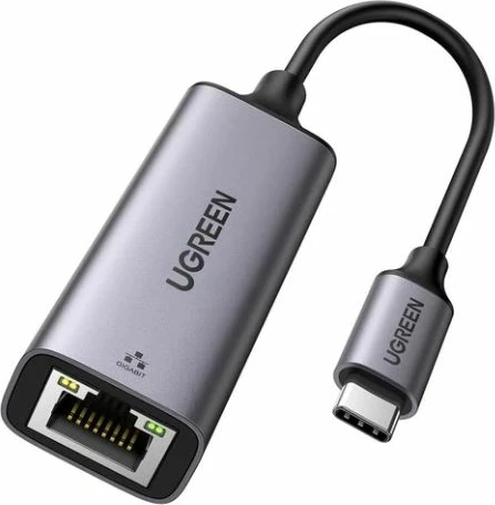 adapter rrjeti USB-C në RJ45 Gigabit UGREEN 50737 10/100/1000 Mbps, argjendtë