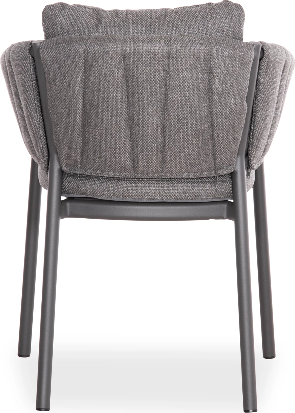 Karrige ngrënieje SHANKS, alumin, material OLEFIN, ngjyrë gri e errët, 62x60x75-80cm