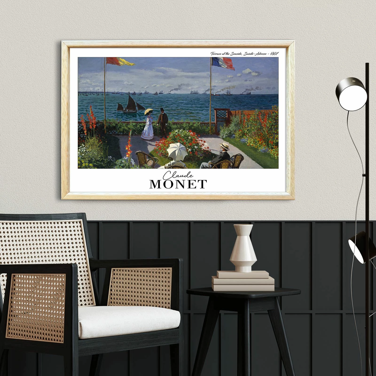 Pikturë dekorative me kornizë, Wallity, 4262AHSMONET-019, shumëngjyrëshe, 42x62cm