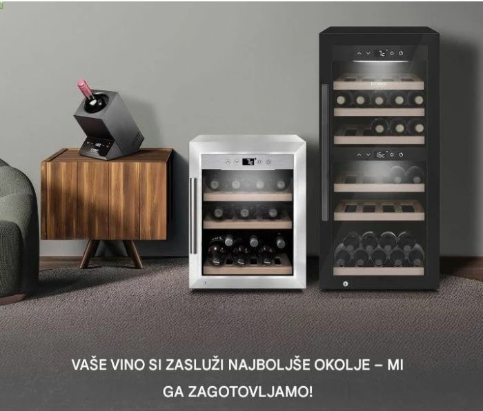 Ftohës shishe vere CASO WineCase One (MPN 614) 5-18°C, 1 shishe, e zezë/argjendtë