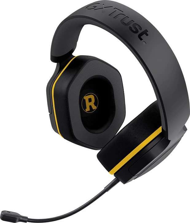 Kufje gaming Trust 25784, me kabllo 3.5mm, mikrofon i palosshëm, over-ear, zi/verdhe