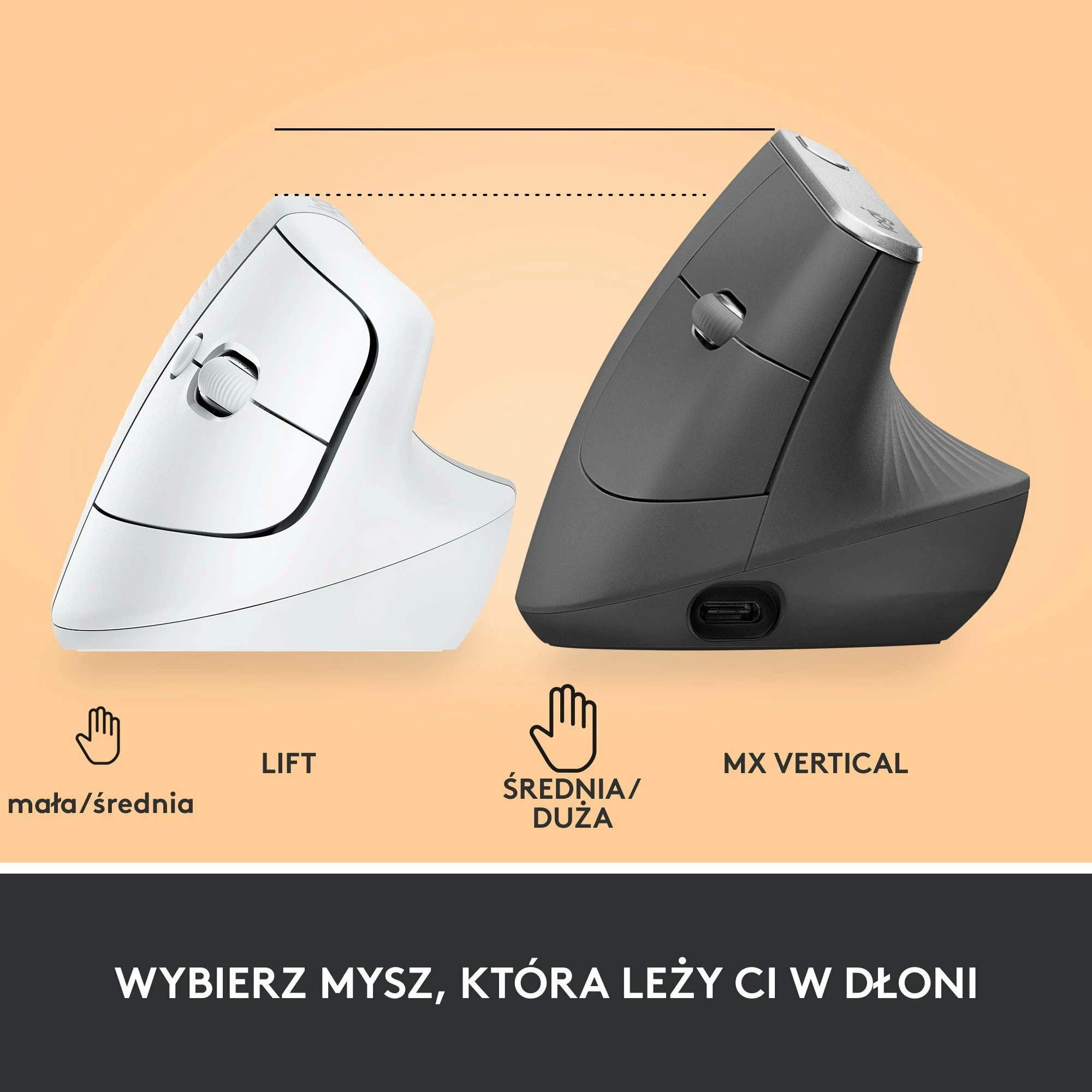 Maus vertikal wireless Logitech Lift 910-006475, 4000 DPI, Bluetooth/USB, 6 butona, për dorë të djathtë, i bardhë