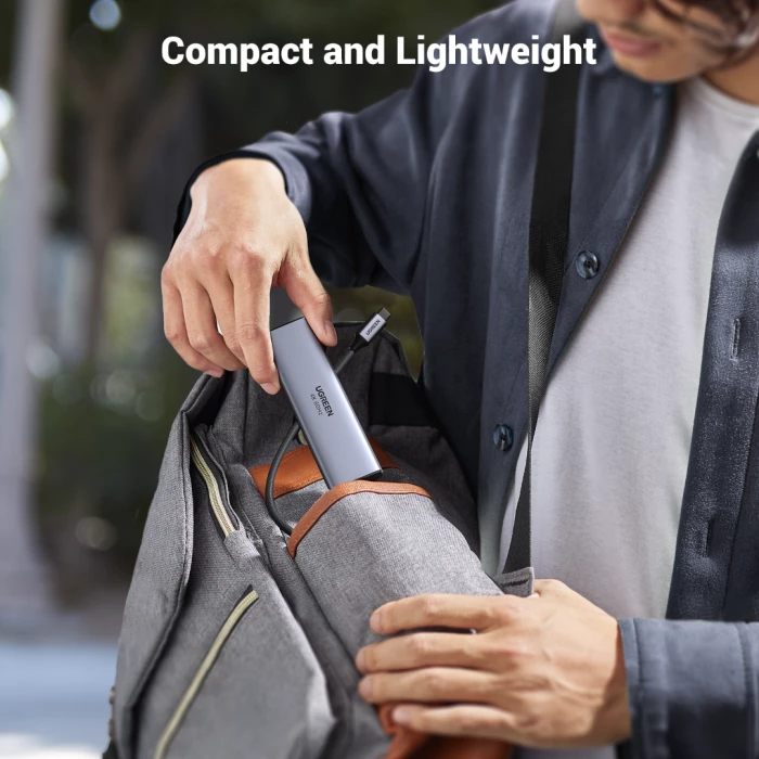 Hub USB-C UGREEN 45521 7-në-1 10Gbps 4K@60Hz PD 100W gri