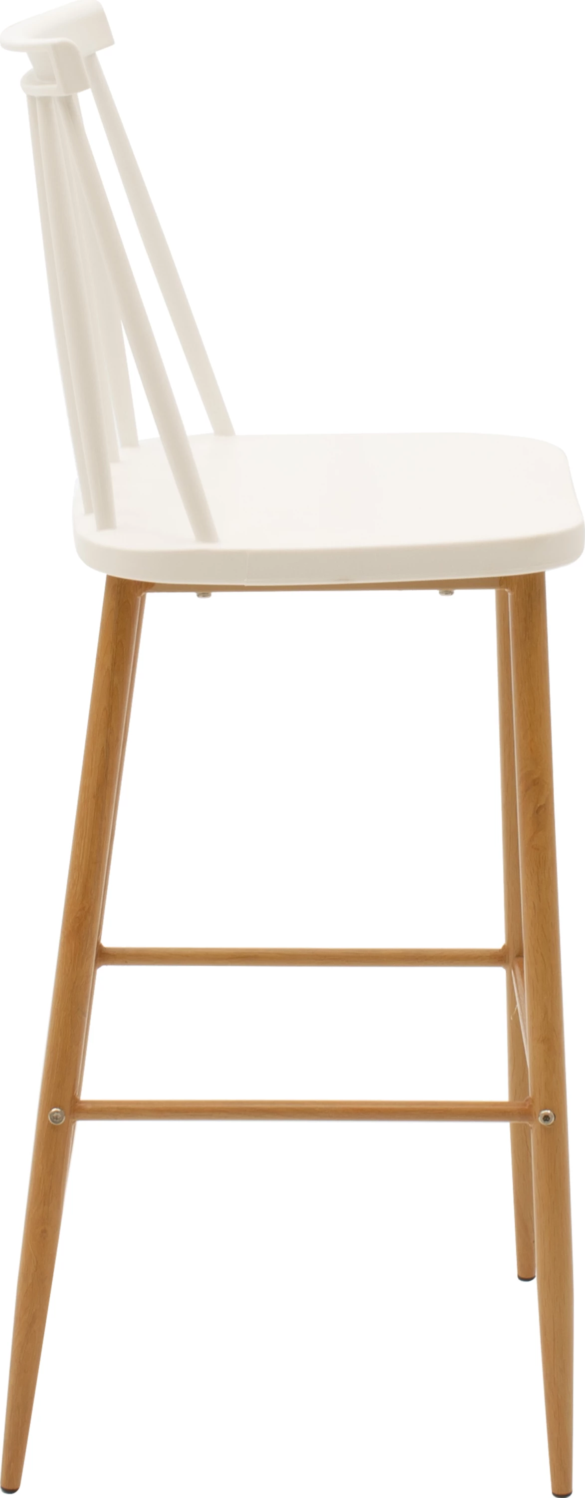 Karrige për bar Aurora pp e bardhë-natyrale 42x47x109cm, set prej 2 copash