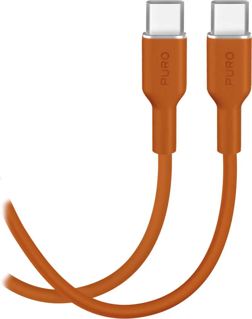 Kabllo USB-C në USB-C Puro ICON 1.5 m, portokalli