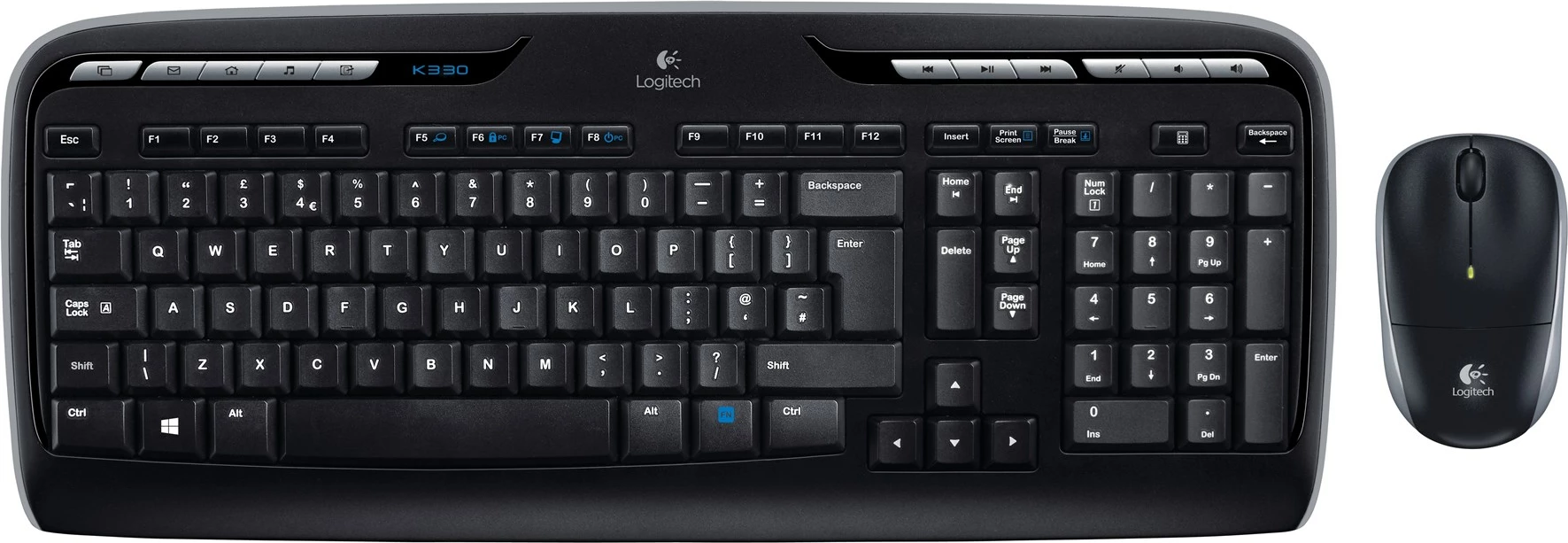 Set tastierë & maus Logitech MK330, wireless, i zi