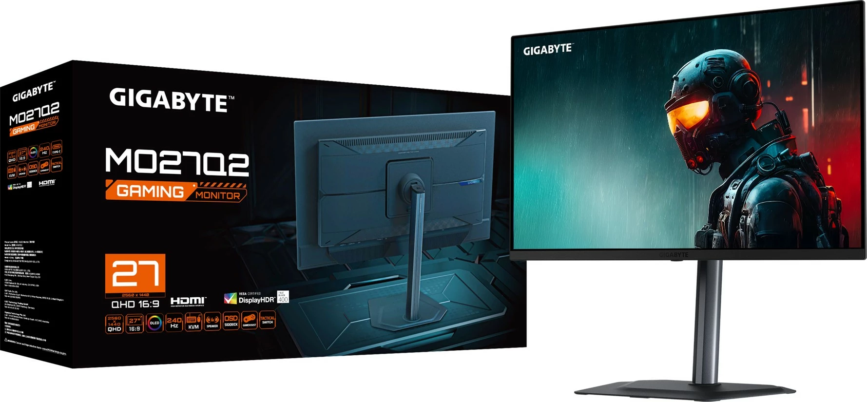 Monitor gaming Gigabyte MO27Q2, 27 inç, OLED, QHD, 240Hz