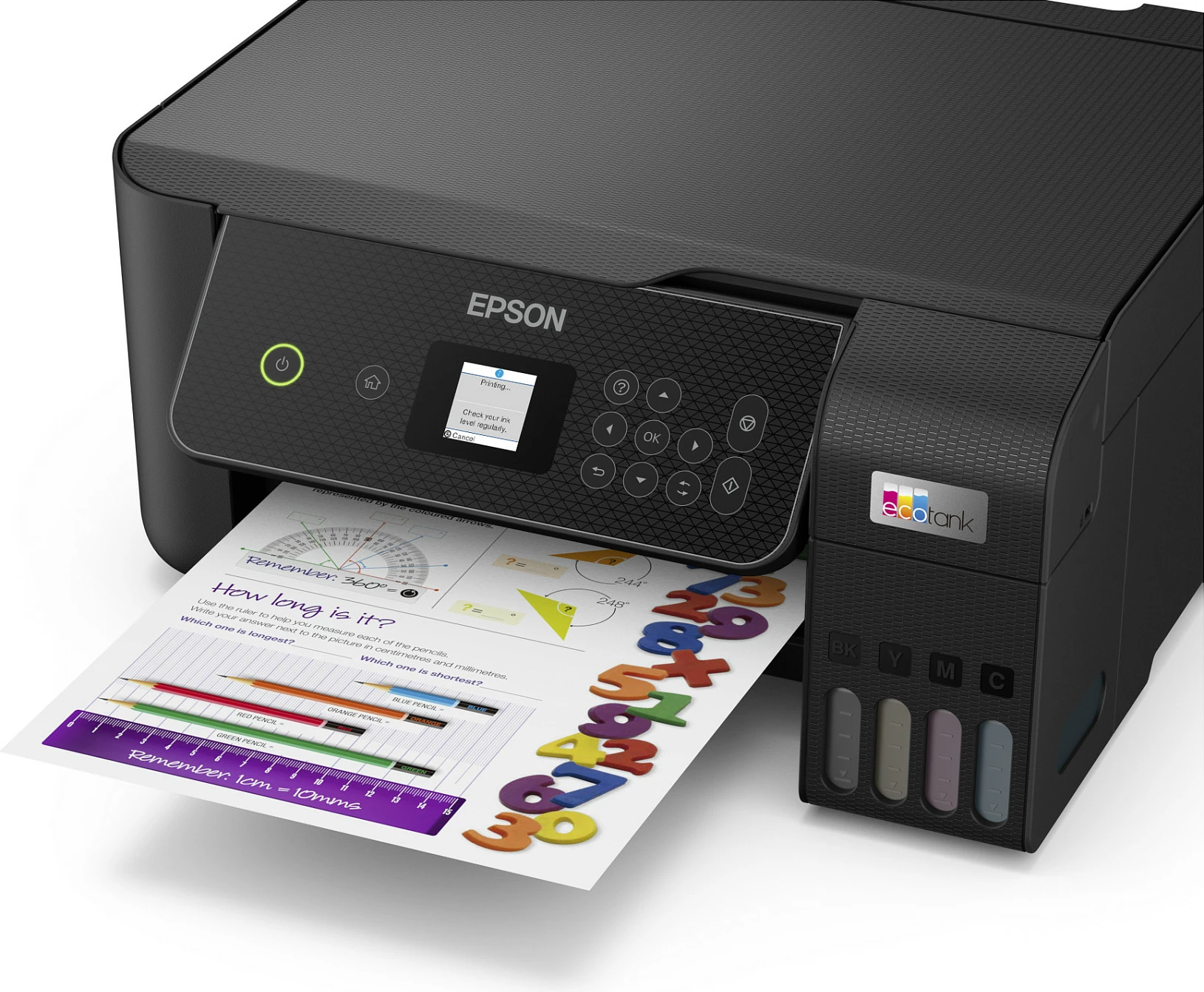 Printer Epson EcoTank ET-2870, Inkjet, Printim me ngjyra, 5760 x 1440 DPI, A4, Printim direkt, E zezë