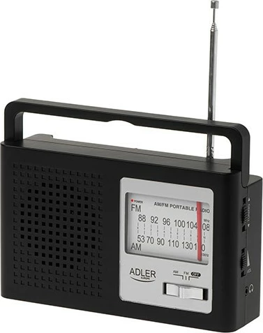 Radio portativ Adler AD1909 AM/FM, mono, 4 W, 3.5 mm jack, e zezë