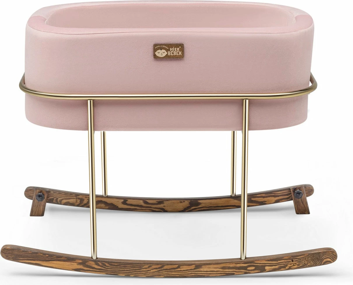 Djep për bebe, metal, rozë dhe ari, Hanah Home