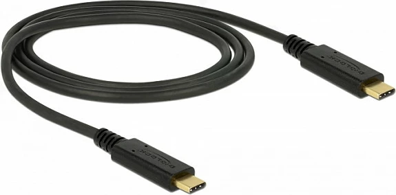 Kabllo USB-C në USB-C DeLOCK 85531, 1 m, USB 3.2 Gen 2, 10 Gbit/s, 5A, i zi