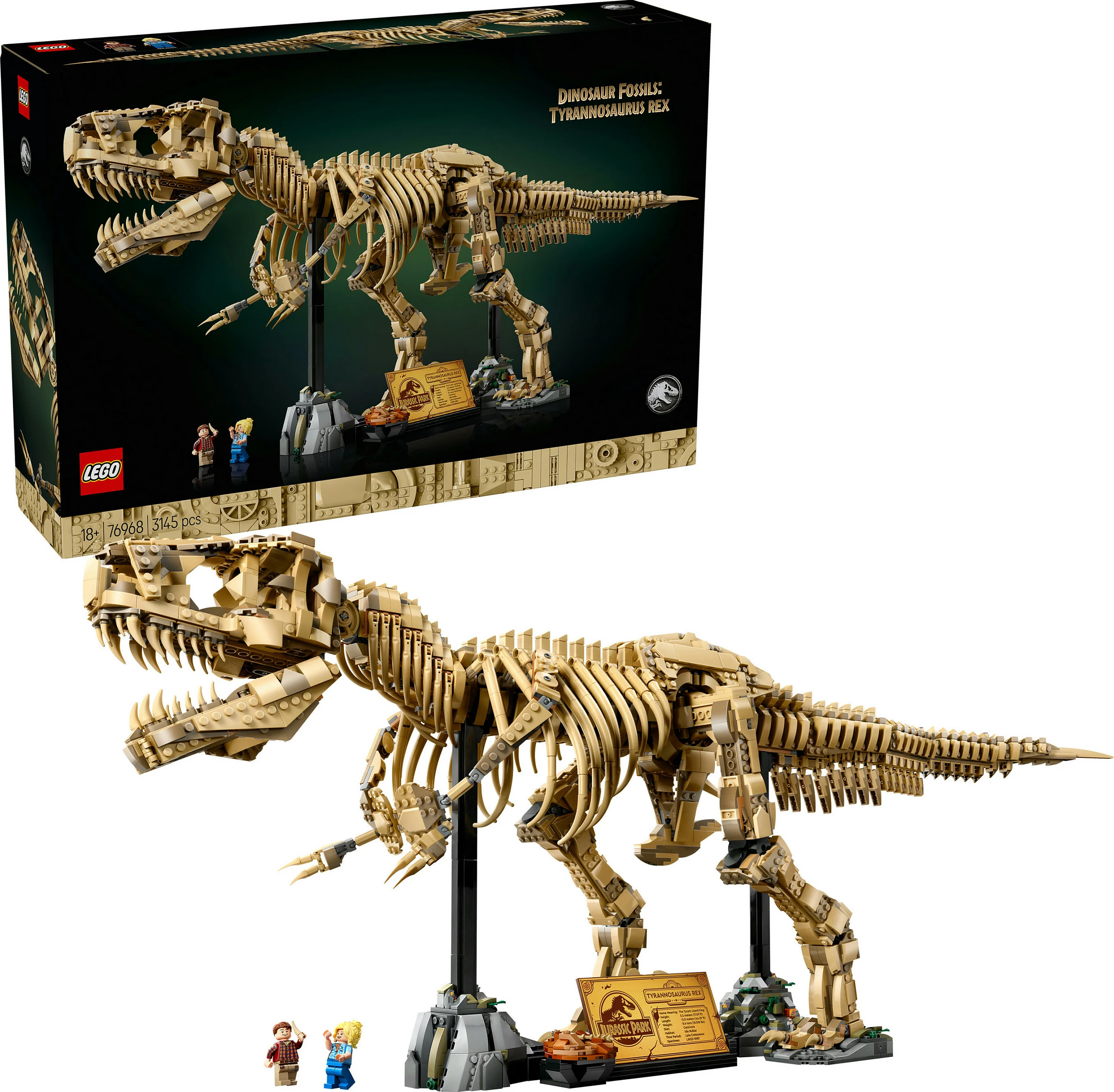 Set ndërtimi LEGO Jurassic World 76968 Dinosaur Fossils: Tyrannosaurus Rex, 3145 copë, Shumëngjyrësh