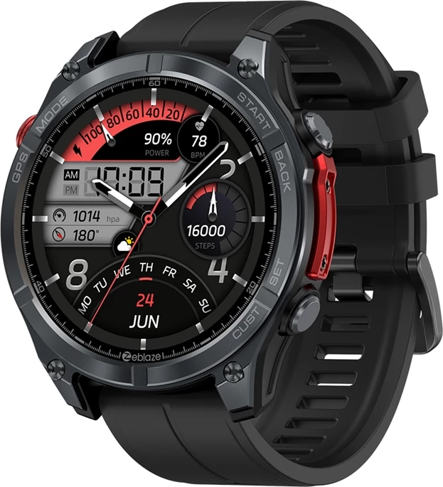Smartwatch Zeblaze Stratos 4, 1.43" AMOLED, 500 mAh, i zi