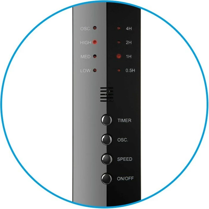 Ventilator N'OVEEN F455 me telekomandë, 16"/40 cm, i zi