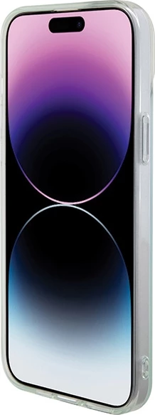 Mbështjellës Guess IML Iridescent MagSafe për iPhone 15 Pro, turquoise