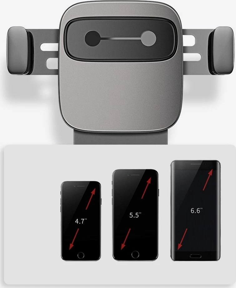 Mbajtëse telefoni për makinë Baseus Cube SUYL-FK01, Gravity, për grilë ventilimi, 4.7-6.5", e zezë