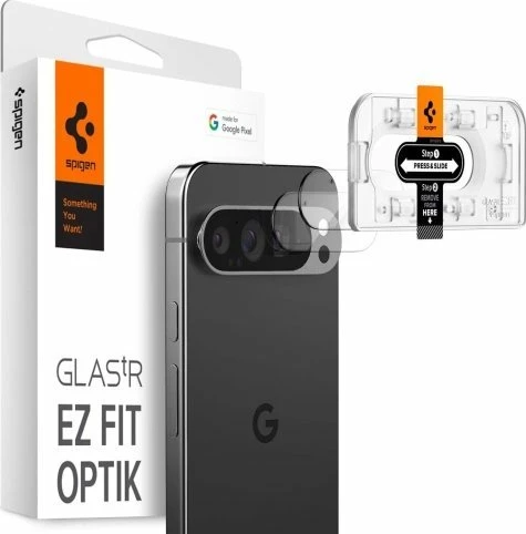 Mbrojtës kamere Spigen Optik.TR "EZ FIT" për Google Pixel 9 Pro XL, x2, transparent
