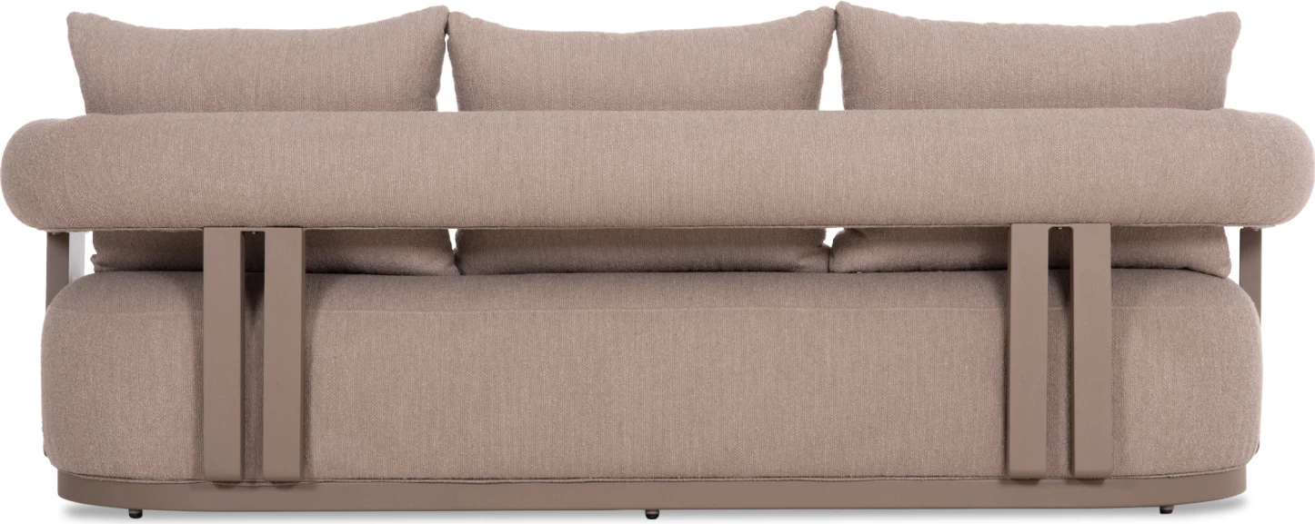 Divan treshe DECCARD CD6462.02, alumin dhe material, bezhë, 230x92x67Y