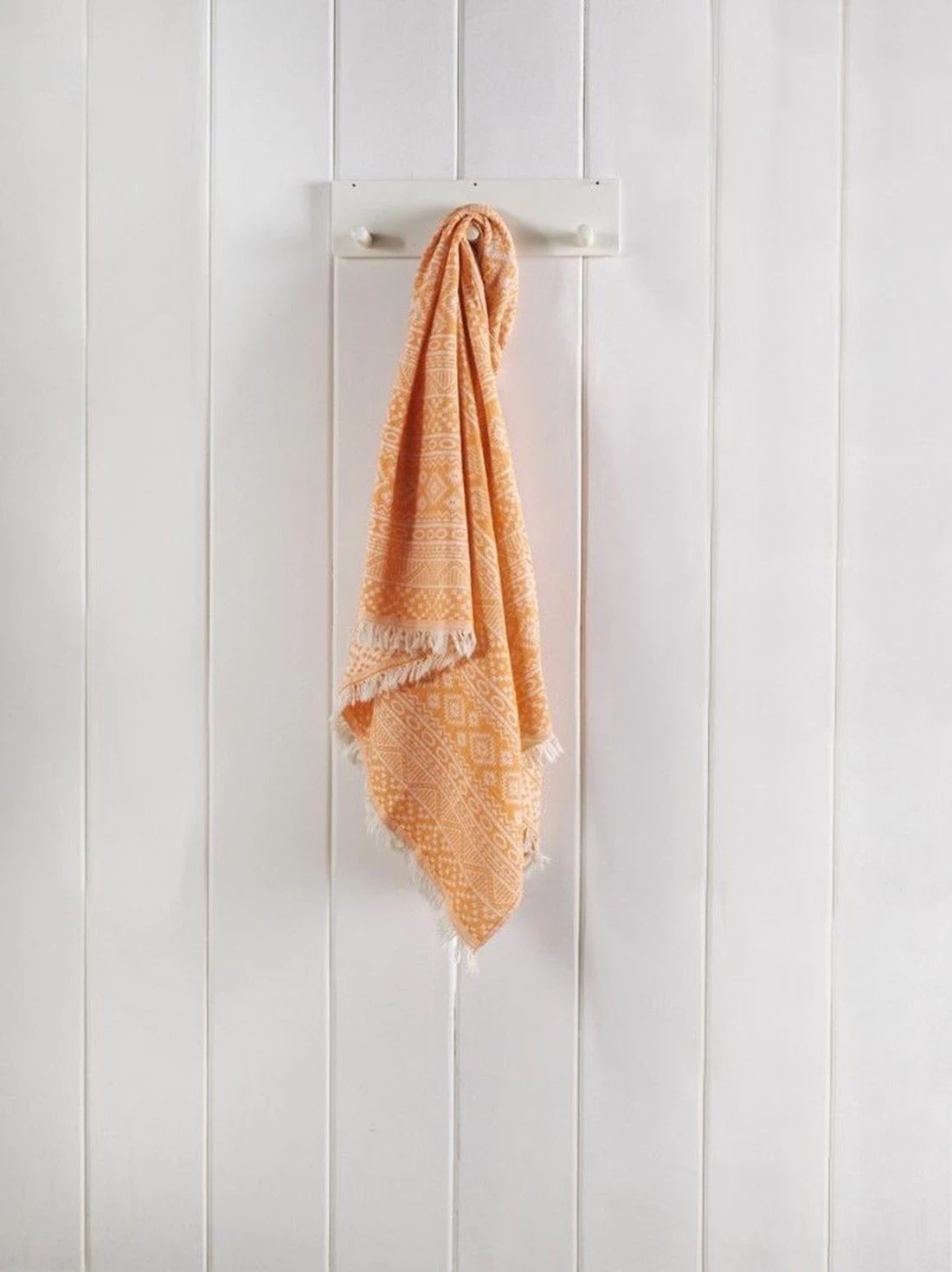 Peshqir plazhi Fouta, model qilimi, portokalli, Mijolnir, 90x170cm