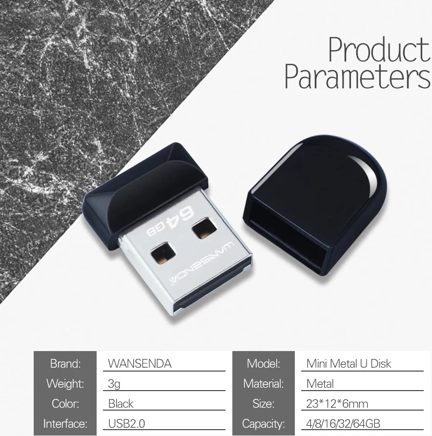 USB Flash Drive Metalik 8GB Mini – Wansenda