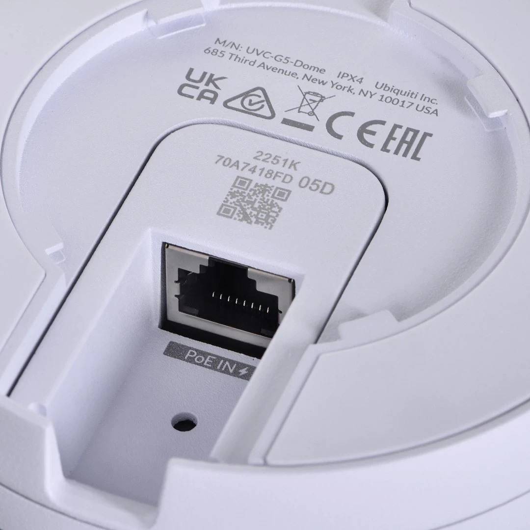 Kamera e sigurisë IP Ubiquiti UVC-G5-Dome, për brenda dhe jashtë, e bardhë