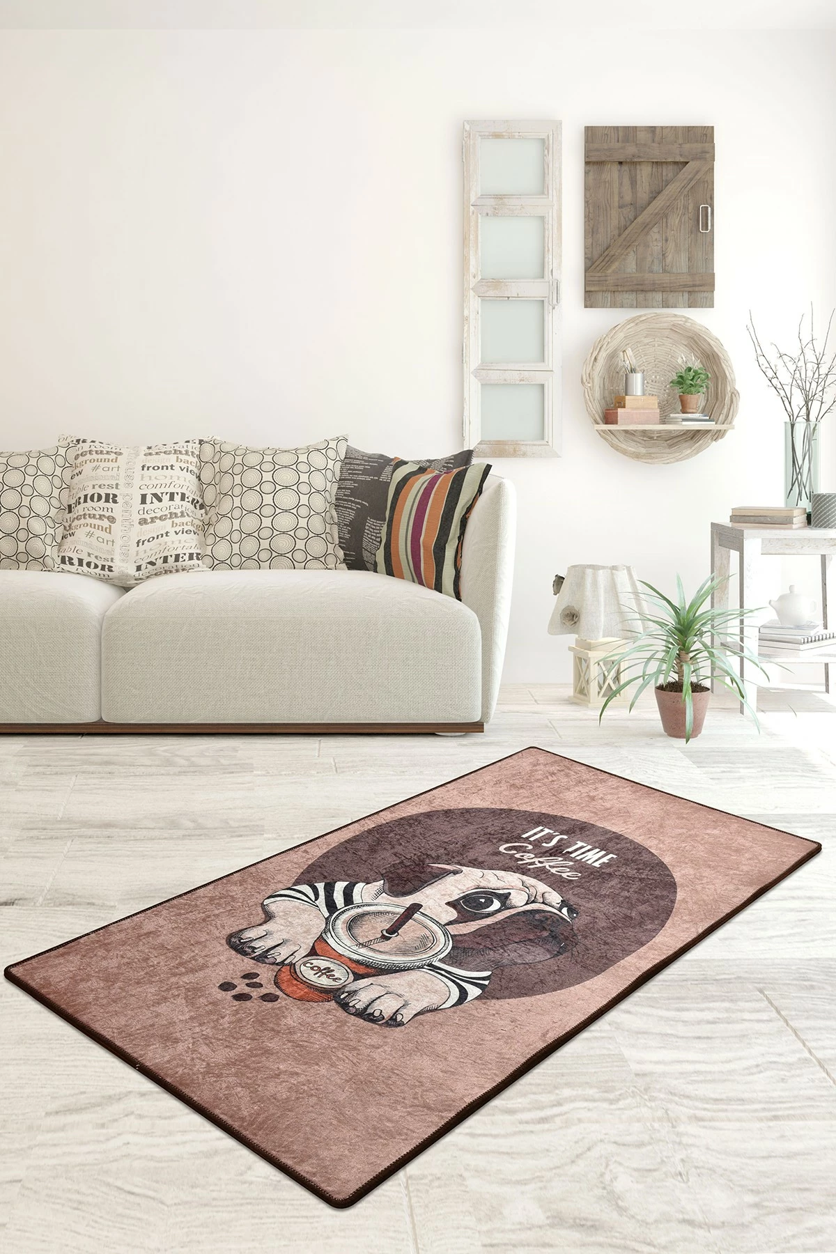 Qilim për korridor, Hypnose Conceptum, Pugs, kafe, 60x140cm