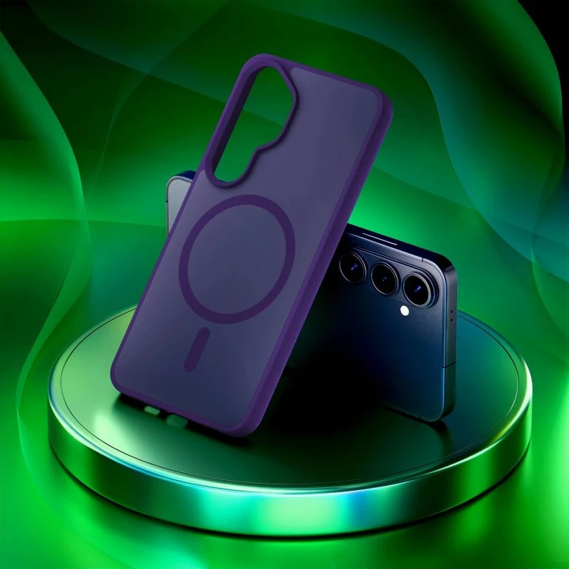 Kapak telefoni 3mk Smoke MagCase për Samsung Galaxy S26, vjollcë