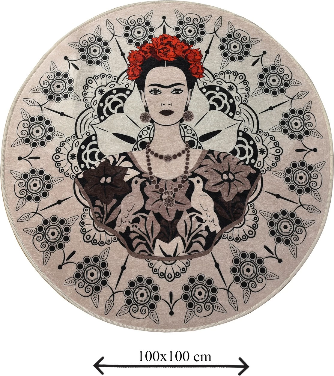 Tapet banje i rrumbullakët Frida, Mijölnir, 100 cm