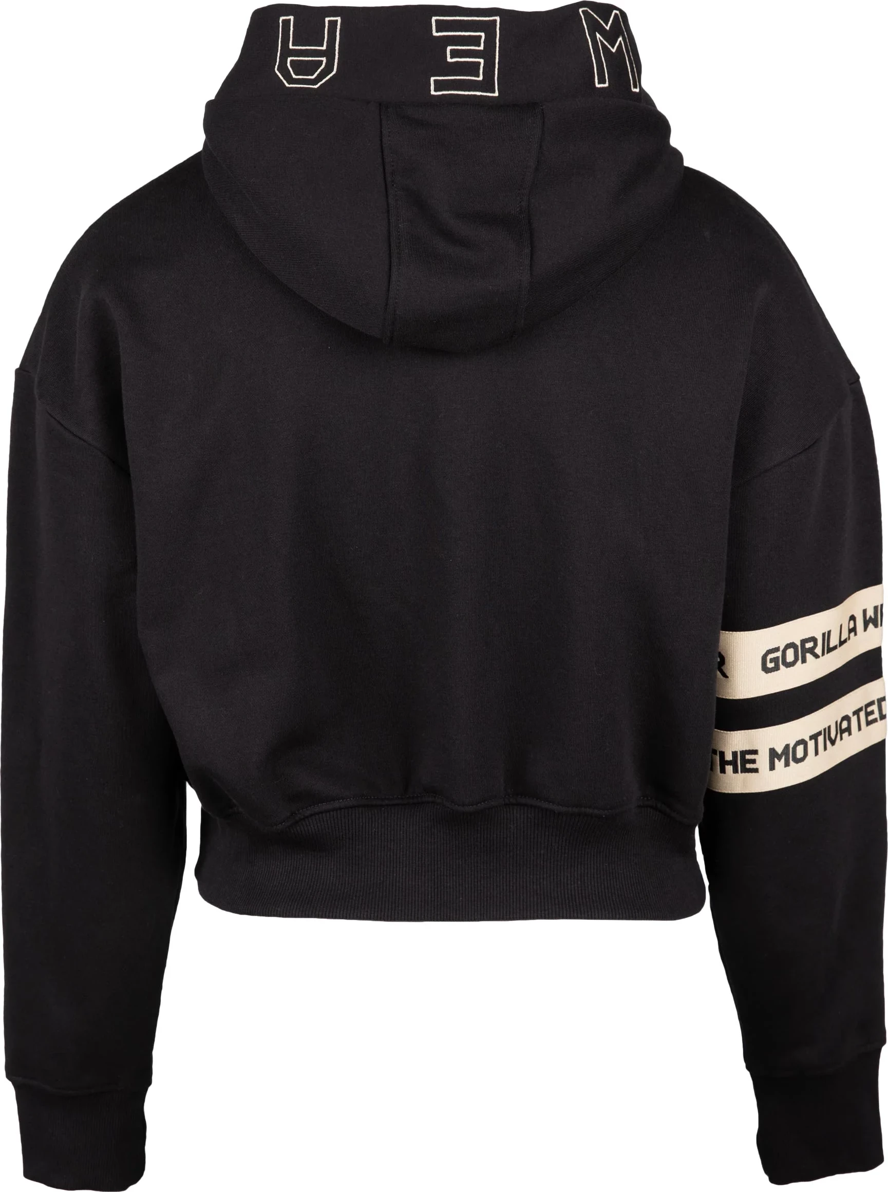 Tracey Cropped Hoodie - Black [Madhësia: L]