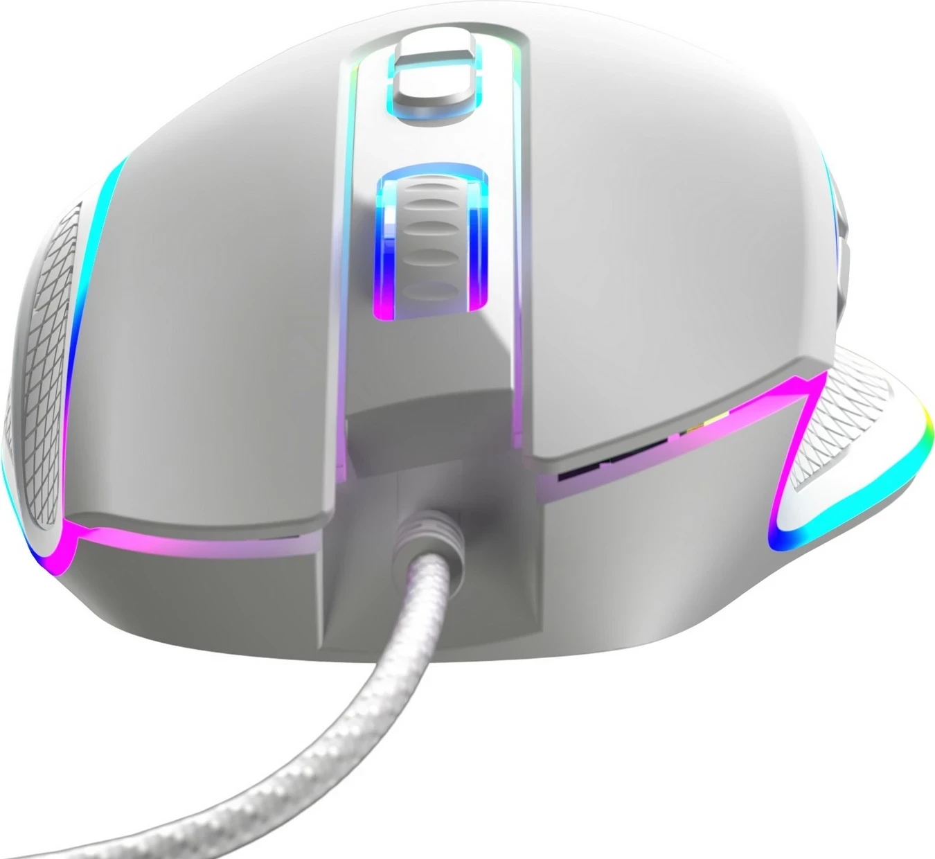 Maus Modecom Volcano Veles, RGB, me kabëll, i bardhë