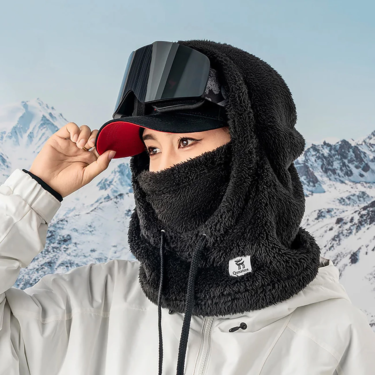 Balaklavë ski Qunature Arctic Velvet, M, e zezë