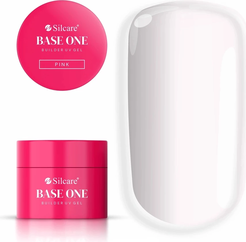 Xhel ndërtues për thonj Silcare Base One Pink për femra, pink, 50g