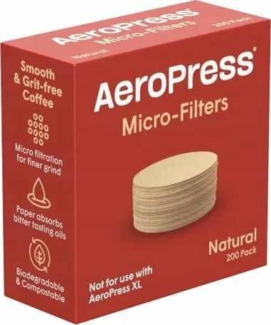 Filtra letre AeroPress Natural Standard 200 copë, kafe
