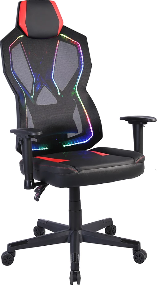 Karrige gaming për zyre, e zezë me të kuqe, STORM, 50x73x135