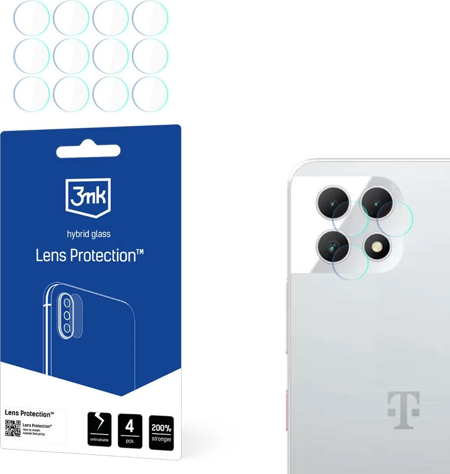 Mbrojtës xhami për kamerë 3mk Protection për T-Mobile REVVL 7 5G, set 4 copë
