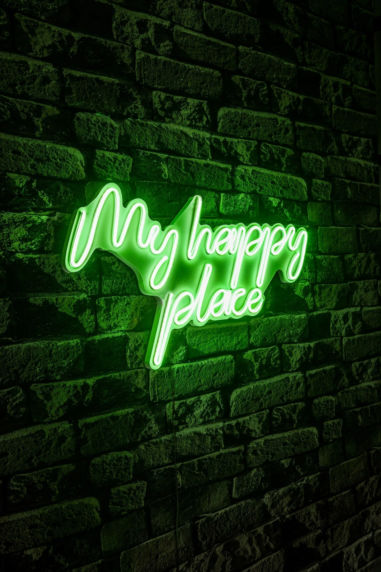 Dekor dritash LED plastike, ngjyrë e gjelbër, My Happy Place