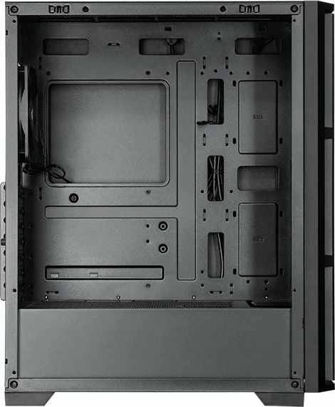 Kasë Chieftec Pro Midi TG AS-02B-TG-OP, Midi Tower ATX me panel xhami të temperuar, USB-C, e zezë