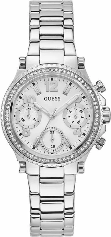 Orë dore Guess për femra, argjend