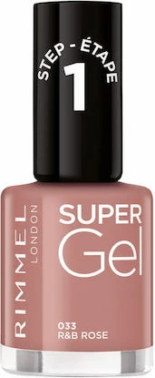 Llak për thonj për femra Rimmel Super Gel 033 R&B Rose 12ml
