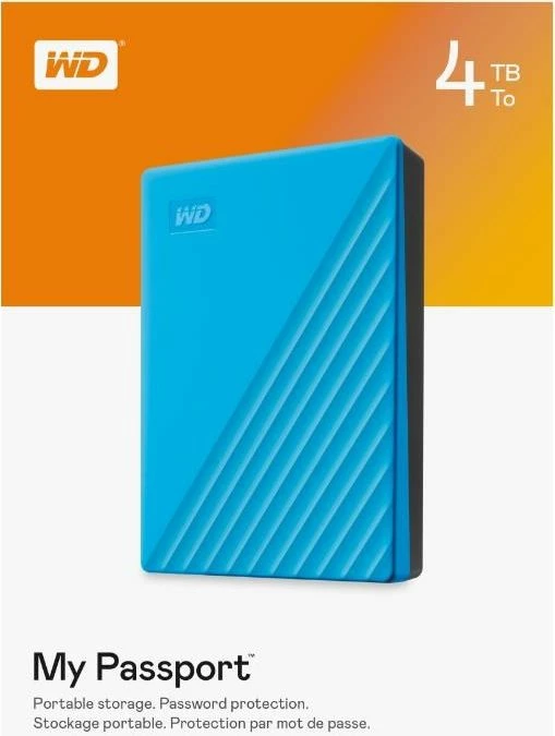 Hard disk i jashtëm WD My Passport WDBPKJ0040BBL-WESN 4TB USB 3.0 2.5\" blu