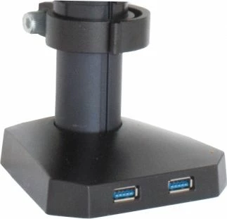 Mbajtëse tavoline për 2 monitorë Art L-18GD 10\"-32\", VESA 75x75/100x100, gas spring, USB, e zezë