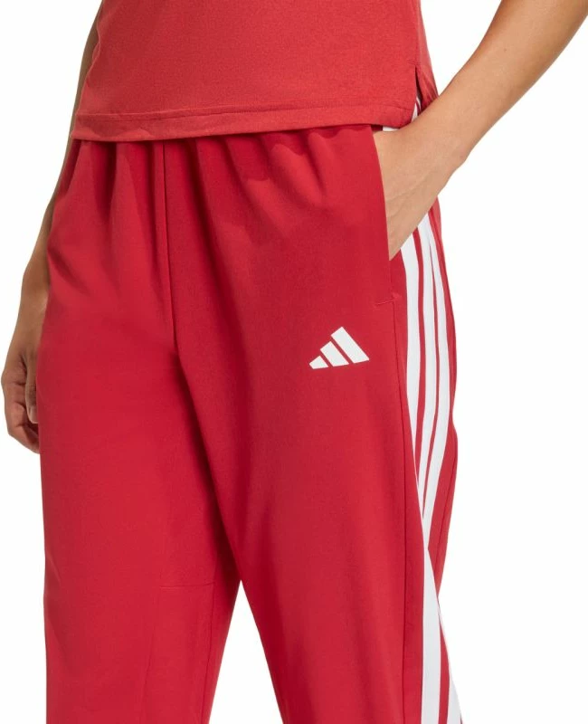 Pantallona sportive femra adidas Train Essentials 3-Stripes Woven KF8554, të kuqe
