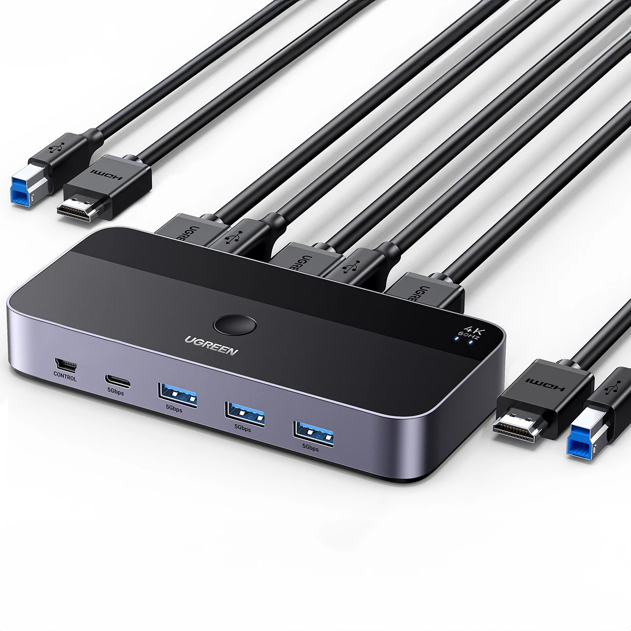 KVM switch Ugreen CM664, 4K, 6 porta, i zi