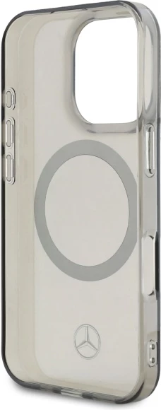 Mbështjellës Mercedes Silver Ring MagSafe për iPhone 16 Pro Max, Zi